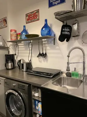 Küche/Küchenzeile in der Unterkunft Industrielle Loft Wohnung in Friedrichshain