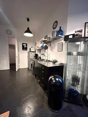 Küche/Küchenzeile in der Unterkunft Industrielle Loft Wohnung in Friedrichshain