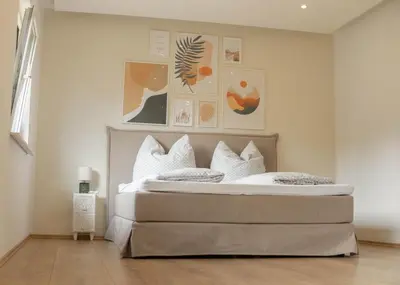 Ein Bett oder Betten in einem Zimmer der Unterkunft Finca Berlin nähe Olympiastadion