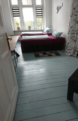 Ein Bett oder Betten in einem Zimmer der Unterkunft Ferienwohnung Dahme Berlin am Wasser