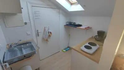 Küche/Küchenzeile in der Unterkunft FEWO3-1 Zim-2 Einz Bett-2 Pers-Küche-Dusche WC