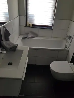 Ein Badezimmer in der Unterkunft Inselblüte 2