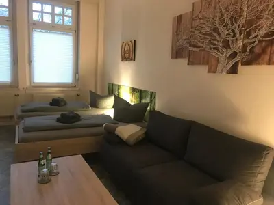 Ein Sitzbereich in der Unterkunft Pension Lotti Friedrichshain