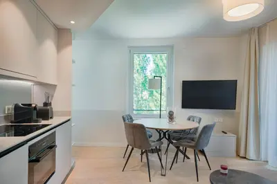 Küche/Küchenzeile in der Unterkunft Elisapart - Apartments am Sommerschloss