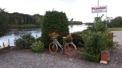 Blick auf einen Fluss in der Nähe der Ferienwohnung