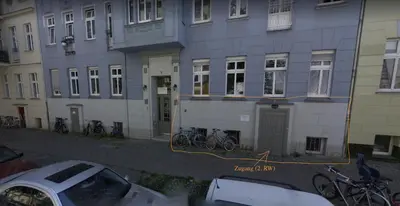 Das Gebäude in dem sich die Ferienwohnung befindet