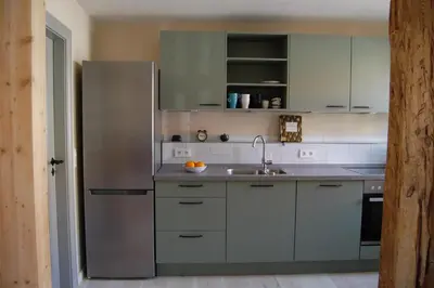 Küche/Küchenzeile in der Unterkunft Ferienwohnung Rheinsberg Altstadt