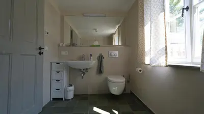 Ein Badezimmer in der Unterkunft Ferienwohnung Rheinsberg Altstadt
