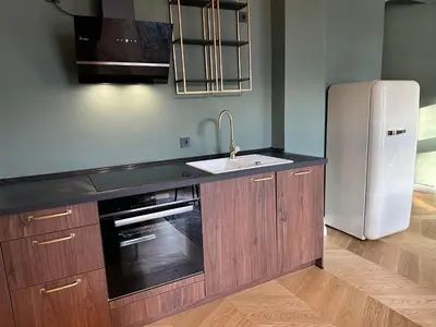 Küche/Küchenzeile in der Unterkunft Villa Schuwardt auf Nordend
