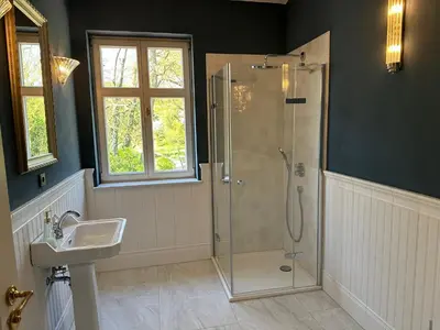 Ein Badezimmer in der Unterkunft Villa Schuwardt auf Nordend