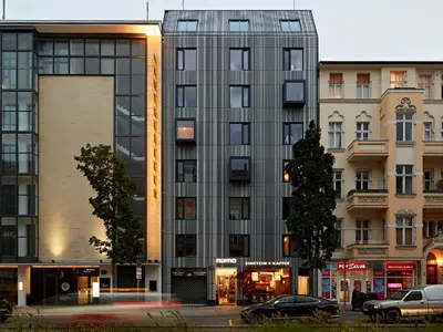 Das Gebäude in dem sich das Aparthotel befindet