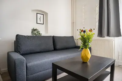 Ein Sitzbereich in der Unterkunft Spacious Apartment in Berlin Mitte for 6