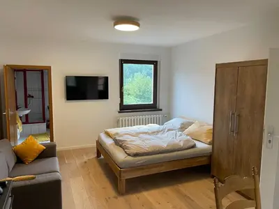 TV/Unterhaltungsangebot in der Unterkunft Ferienwohnung mit Wasserzugang