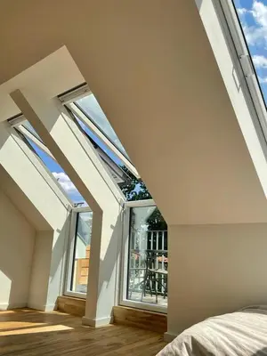 Ein Balkon oder eine Terrasse in der Unterkunft Gästehaus Hoppegarten