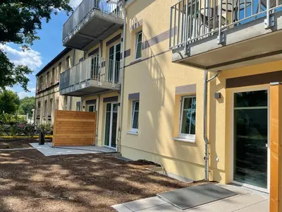 Das Gebäude in dem sich die Ferienwohnung befindet