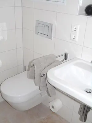 Ein Badezimmer in der Unterkunft Haus am See