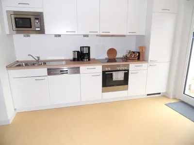 Küche/Küchenzeile in der Unterkunft Haus am See