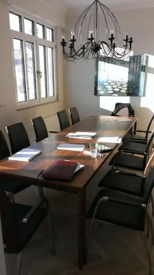 Ein Sitzbereich in der Unterkunft Haus am See