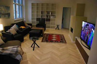 TV/Unterhaltungsangebot in der Unterkunft Haus am See