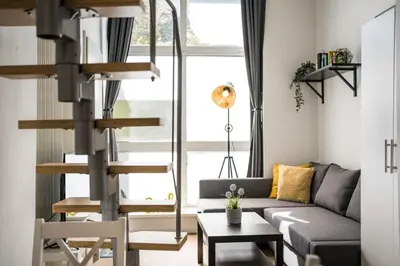 Ein Sitzbereich in der Unterkunft Industrial Loft in Berlin Mitte