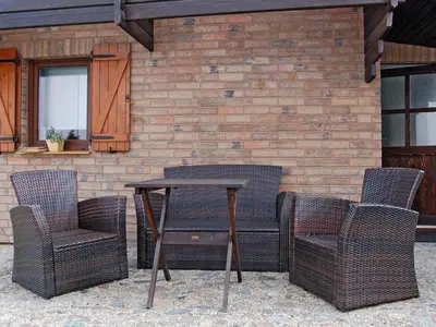 Ein Sitzbereich in der Unterkunft Ferienwohnung Teltow
