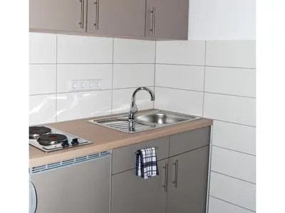 Küche/Küchenzeile in der Unterkunft Ferienwohnung Teltow