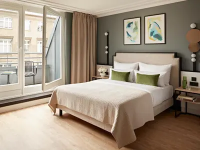 Ein Bett oder Betten in einem Zimmer der Unterkunft Numa Berlin Arc