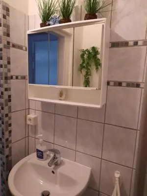 Ein Badezimmer in der Unterkunft Spacey,central apartment near Alexanderplatz