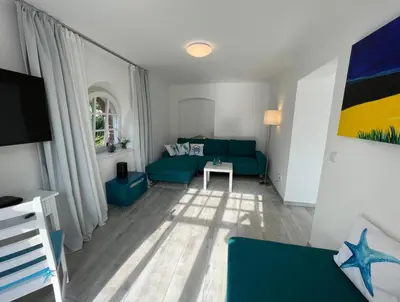 Ein Bett oder Betten in einem Zimmer der Unterkunft Wohnen an der Havel