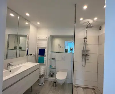 Ein Badezimmer in der Unterkunft Wohnen an der Havel