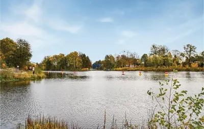 Blick auf einen Fluss in der Nähe des Ferienhauses
