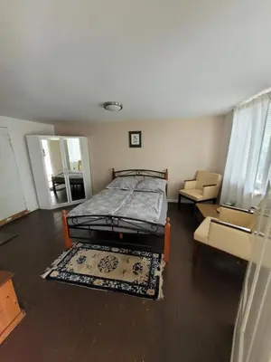 Ein Bett oder Betten in einem Zimmer der Unterkunft Haus Evelynchen Apartment 1 Deutschhof
