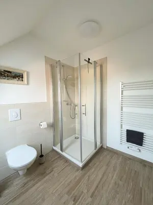 Ein Badezimmer in der Unterkunft Ferienwohnung Kamrath mit wunderschönem Ausblick