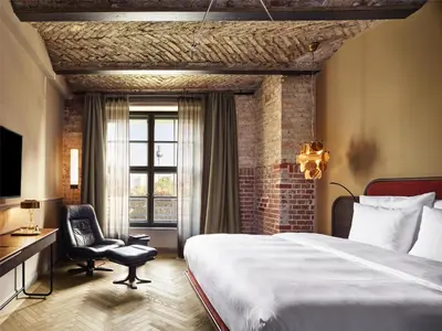Ein Bett oder Betten in einem Zimmer der Unterkunft Telegraphenamt