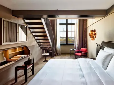 Ein Bett oder Betten in einem Zimmer der Unterkunft Telegraphenamt