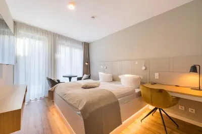 Ein Bett oder Betten in einem Zimmer der Unterkunft Design Apartments Potsdam - Luise