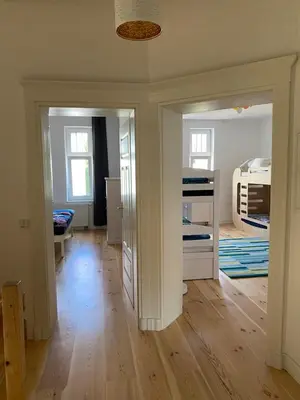 Ein Bett oder Betten in einem Zimmer der Unterkunft NEU ausgestattete Wohnung in Berlin - ruhige Lage