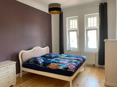 Ein Bett oder Betten in einem Zimmer der Unterkunft NEU ausgestattete Wohnung in Berlin - ruhige Lage