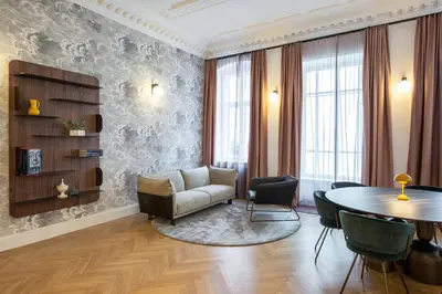 Ein Sitzbereich in der Unterkunft ipartment Berlin Kurfürstendamm