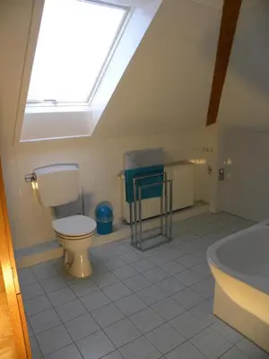 Ein Badezimmer in der Unterkunft Ferienwohnung an der Schorfheide