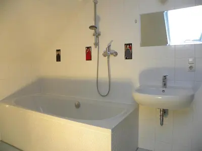 Ein Badezimmer in der Unterkunft Ferienwohnung an der Schorfheide