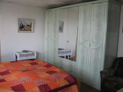 Ein Bett oder Betten in einem Zimmer der Unterkunft Bungalow in Altglietzen für 2 Personen und 1 Kind bis 6 Jahren