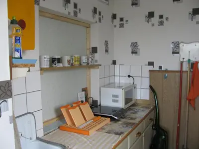 Küche/Küchenzeile in der Unterkunft Bungalow in Altglietzen für 2 Personen und 1 Kind bis 6 Jahren