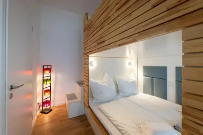 Ein Bett oder Betten in einem Zimmer der Unterkunft Pure Berlin Apartments - for up to 5 guests near Uber Arena, central, stylish