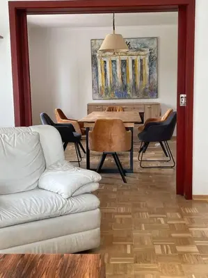 Ein Sitzbereich in der Unterkunft Familienurlaub bei Berlin mit 3 Schlafzimmern