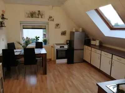 Küche/Küchenzeile in der Unterkunft Ferienwohnung altes Steinlager