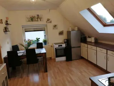 Küche/Küchenzeile in der Unterkunft Ferienwohnung altes Steinlager