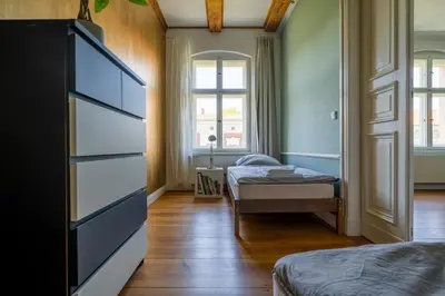 Ein Bett oder Betten in einem Zimmer der Unterkunft The Good Place in Kreuzberg Berlin