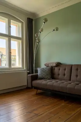 Ein Sitzbereich in der Unterkunft The Good Place in Kreuzberg Berlin