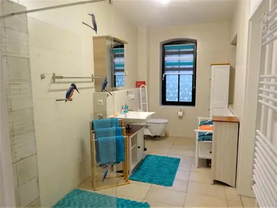 Ein Badezimmer in der Unterkunft Ferienanlage Waschbär Country